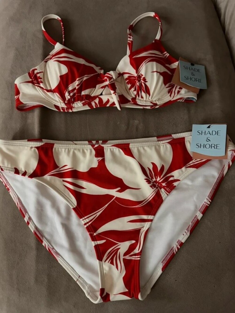 Shade & Shore Leopard Print Bikini - Tan & Black